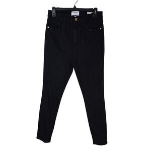 Frame Denim Jeans Women's 30 Black Ali High Rise Cigarette Festival Casual Boho